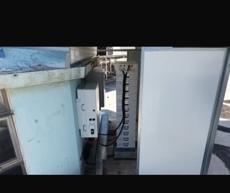ארון ממיר וסוללות אגירה — התקנה חיצונית על הגג